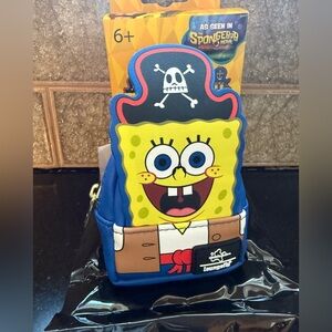 Loungefly Blue and Yellow SpongeBob Pirate Backpack